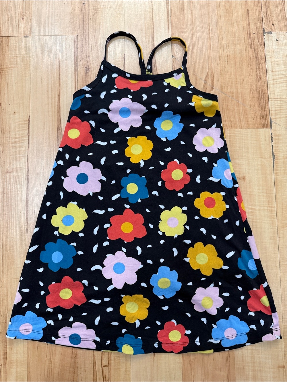 Hanna Andersson Floral Print Athletic Dress 6-7Y